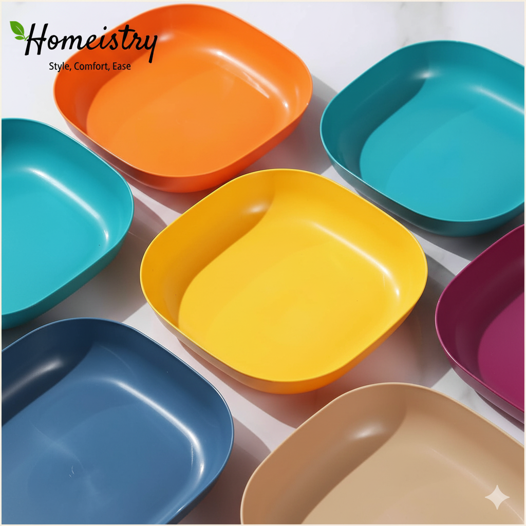 Colorful bowls on a white background with 'Homeistry' branding.
