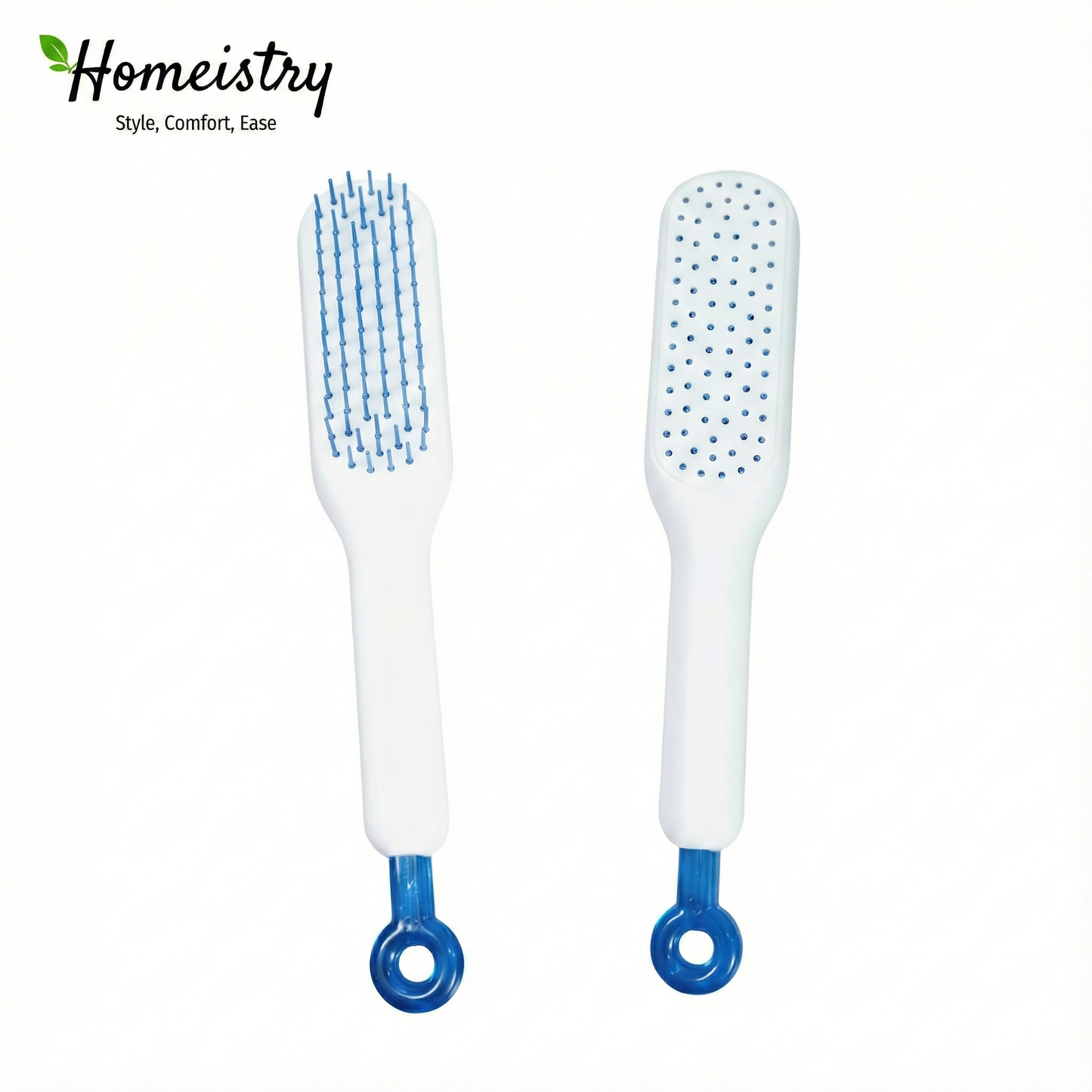 Self Cleaning Hair brush with bristles inside and outside