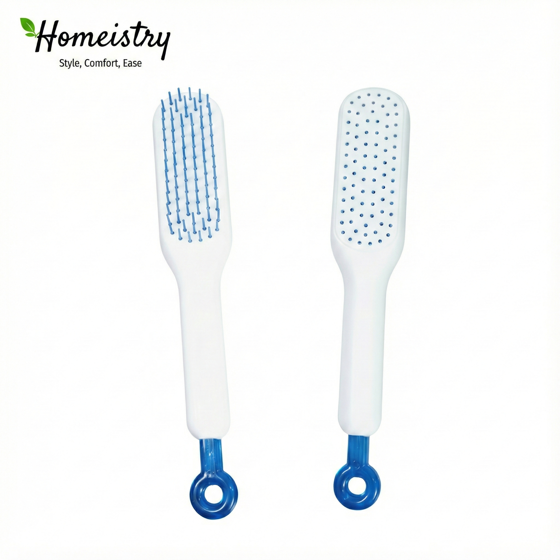 Self Cleaning Hair brush with bristles inside and outside