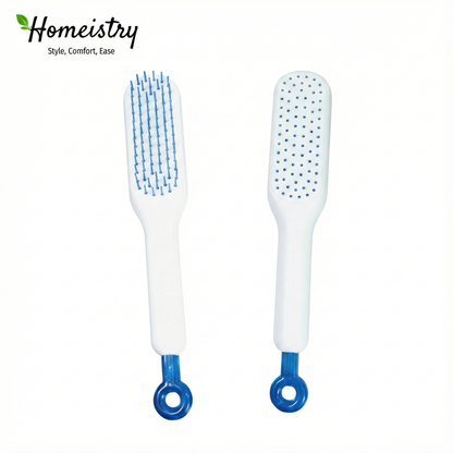 Self Cleaning Hair brush with bristles inside and outside