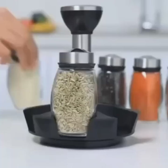 Rotatable Spice Rack Features