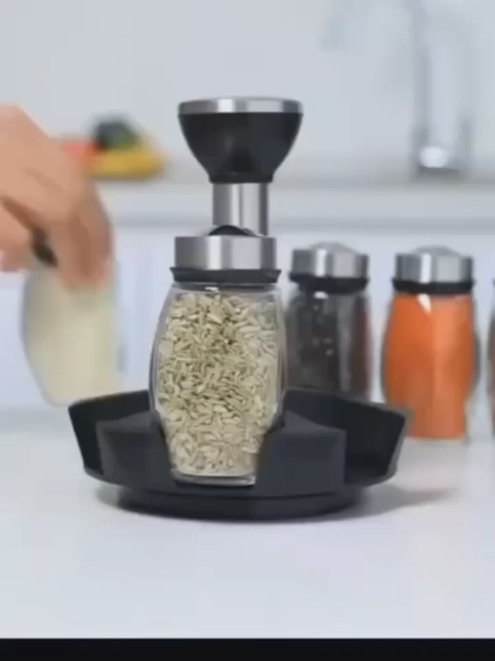 Rotatable Spice Rack Features